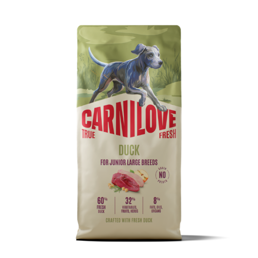 Carnilove Carnilove True Duck Puppy Dry Dog Food pet food packaging